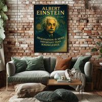 Albert Einstein Imagination Over Poster