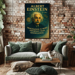 Albert Einstein Imagination Over Poster