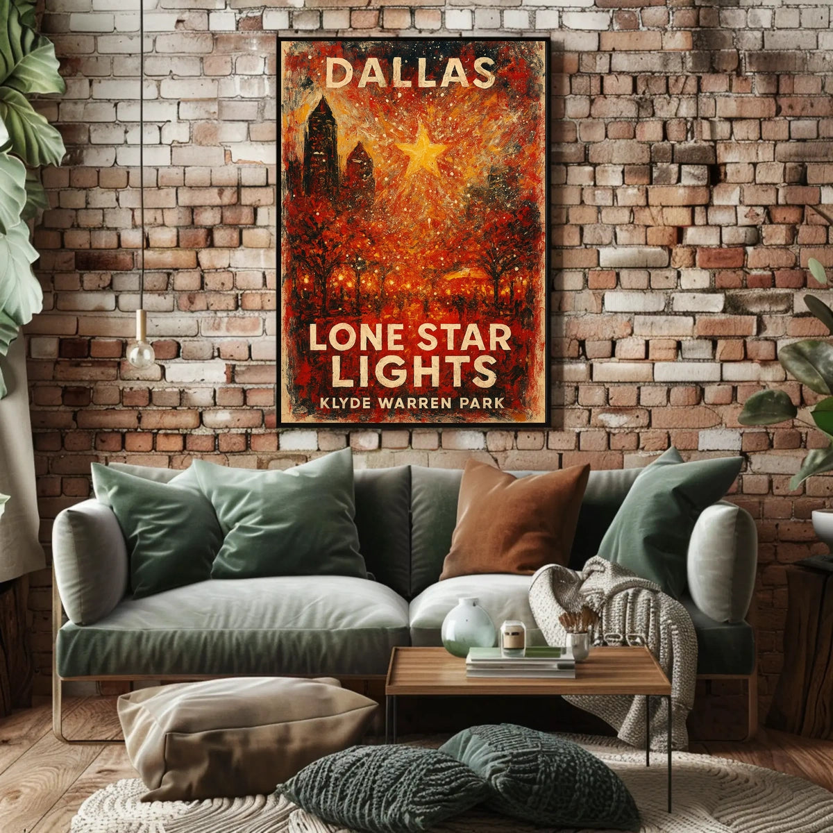 Dallas Lone Star Lights Poster