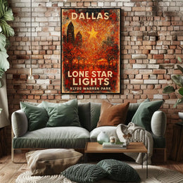 Dallas Lone Star Lights Poster