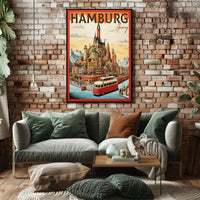 Hamburg A Vibrant Cityscape Poster