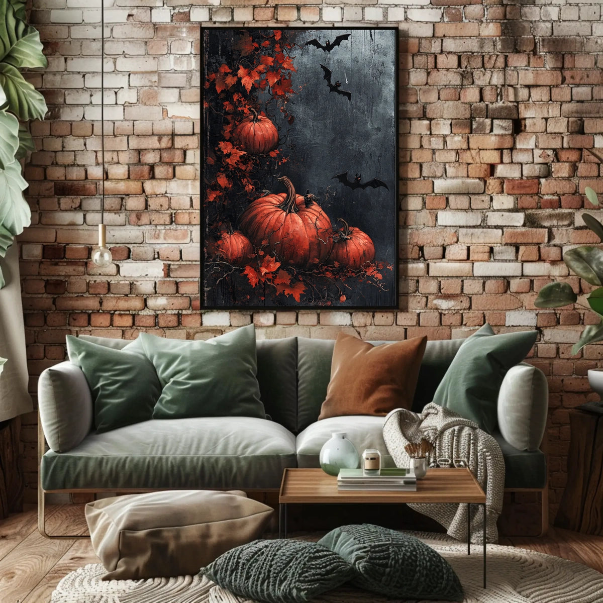 Hauntingly Eerie Halloween Autumn Landscape Poster