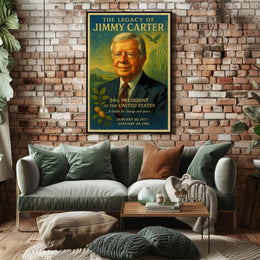 Jimmy Carter 39th President Wall Art Print PosterGoat