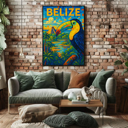 Belize Vibrant Wildlife And Culture Poster
