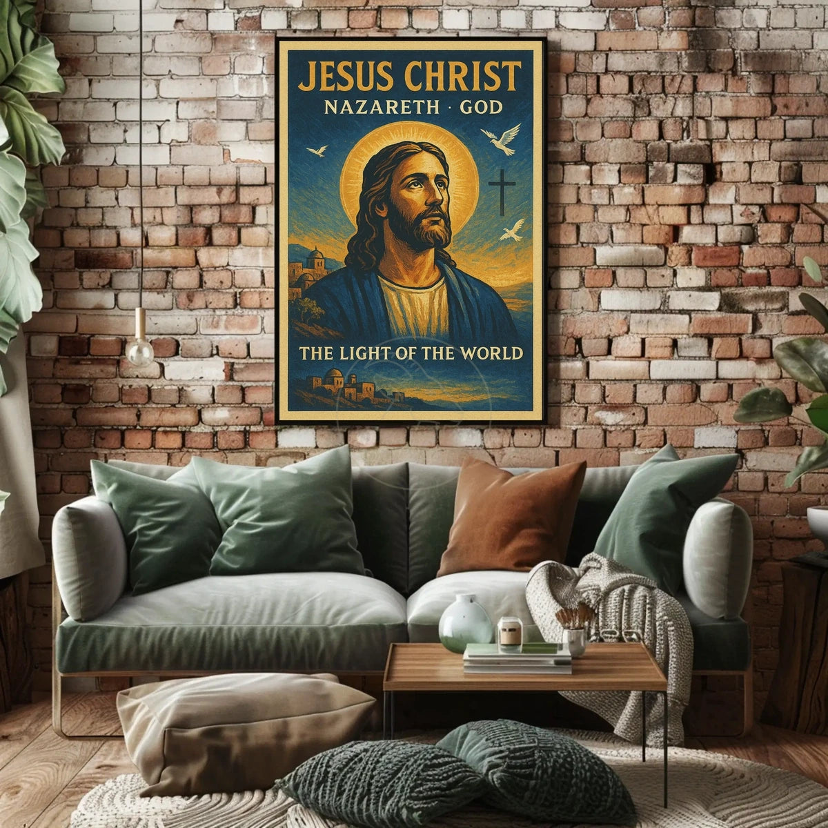 Jesus Christ Divine Light Religious Cultural or Heritage Poster