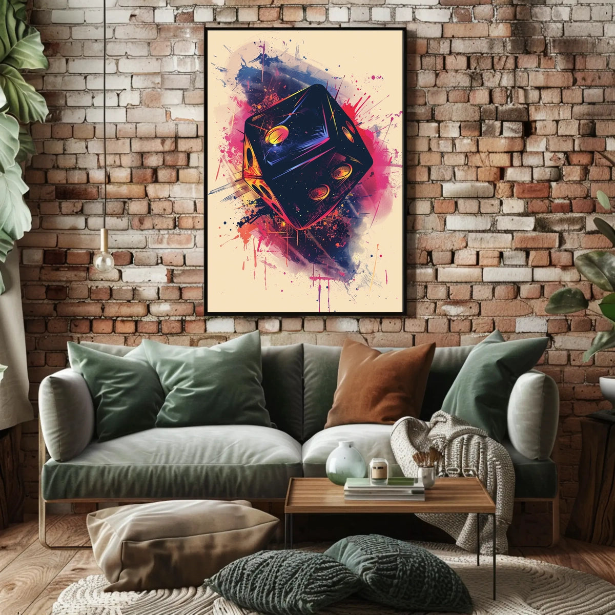 Vibrant Dice Explosion Poster