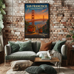 San Francisco Scenic Poster City Of Dreams Wall Art