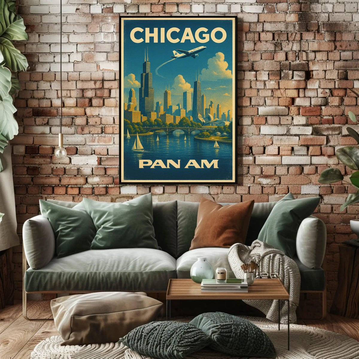 Chicago Pan Am Travel Poster