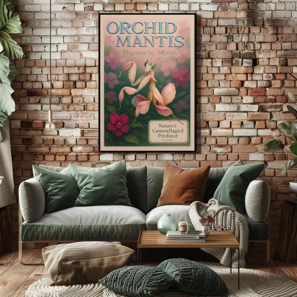 Orchid Mantis Elegance in Motion Poster