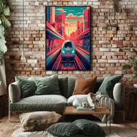Futuristic Train Journey Poster