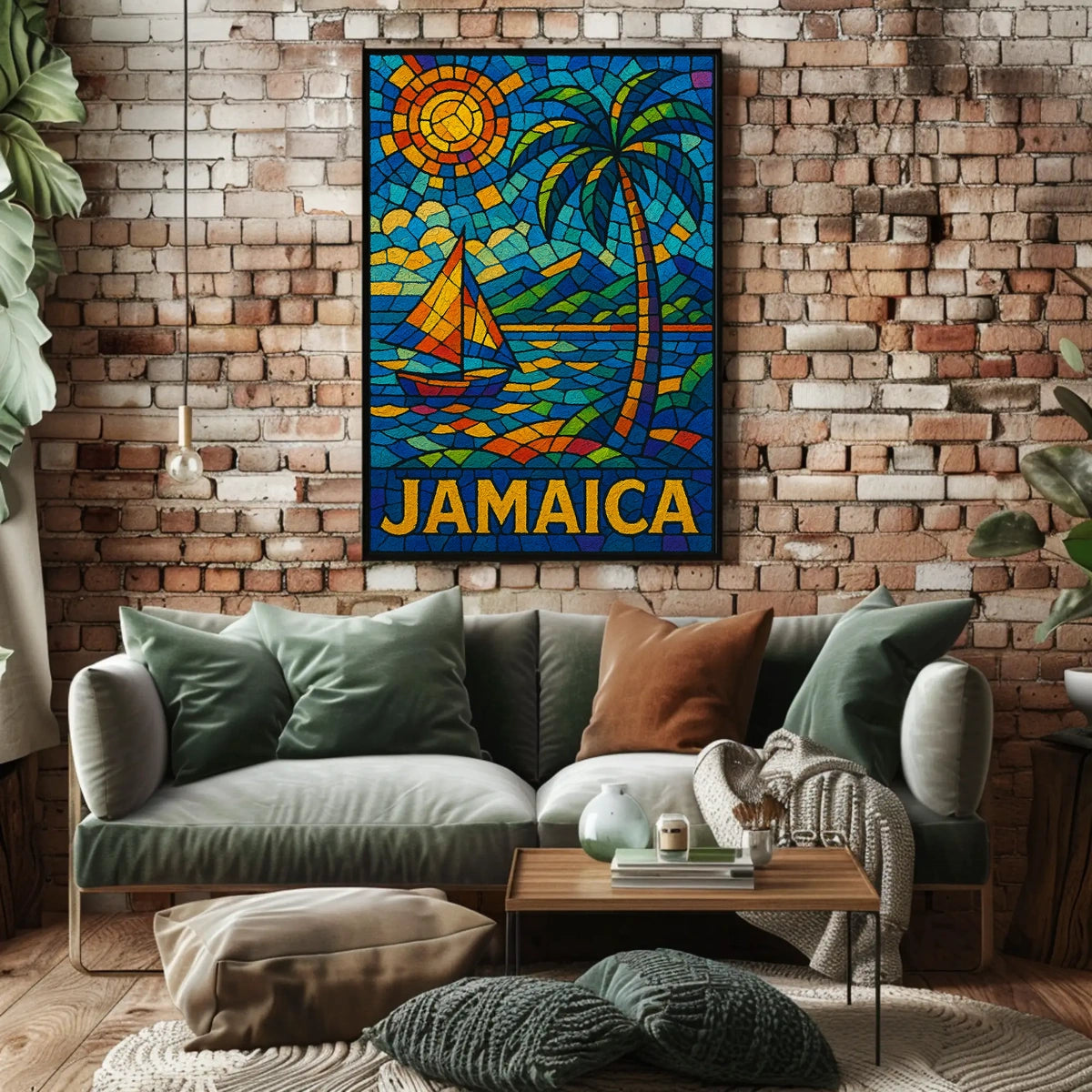 Vibrant Jamaica Mosaic Poster