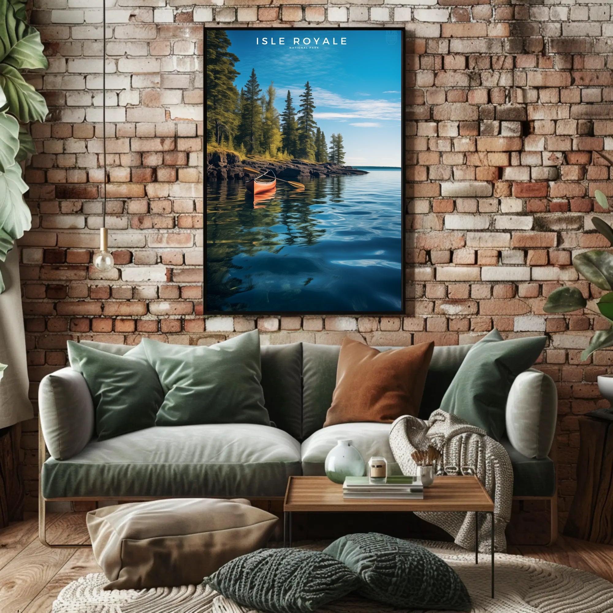 Isle Royale National Park Poster Vintage Travel Print