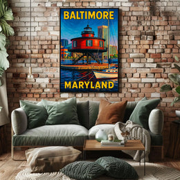 Baltimore Harbor Lighthouse Poster