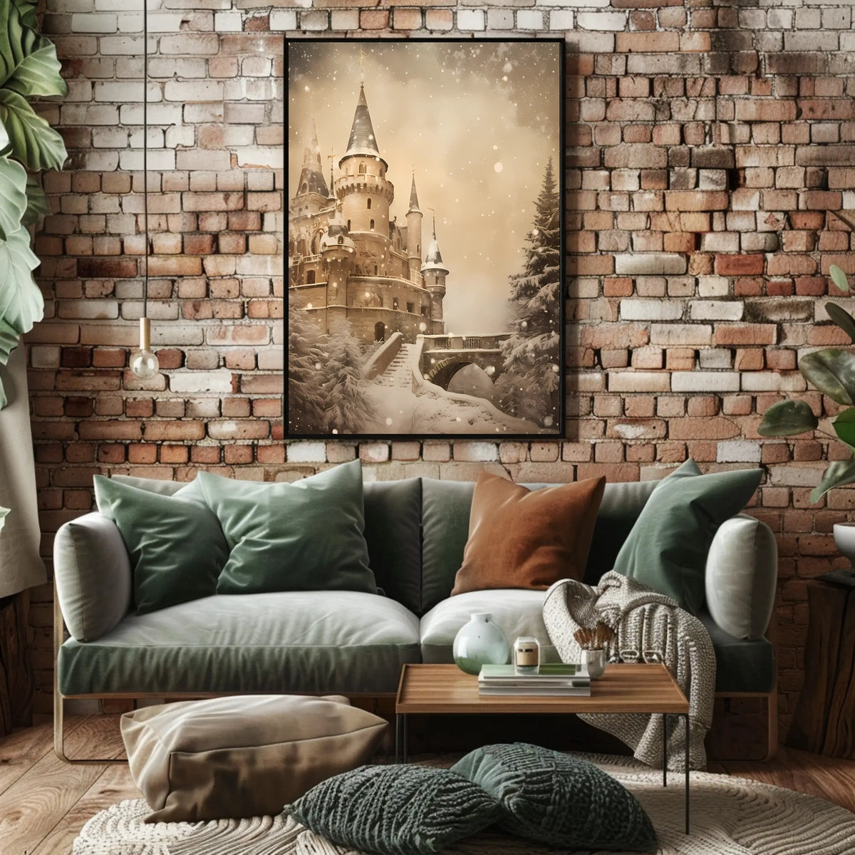 Enchanted Winter Castle Poster