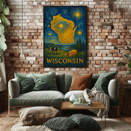 Wisconsin A Starry Tribute Poster
