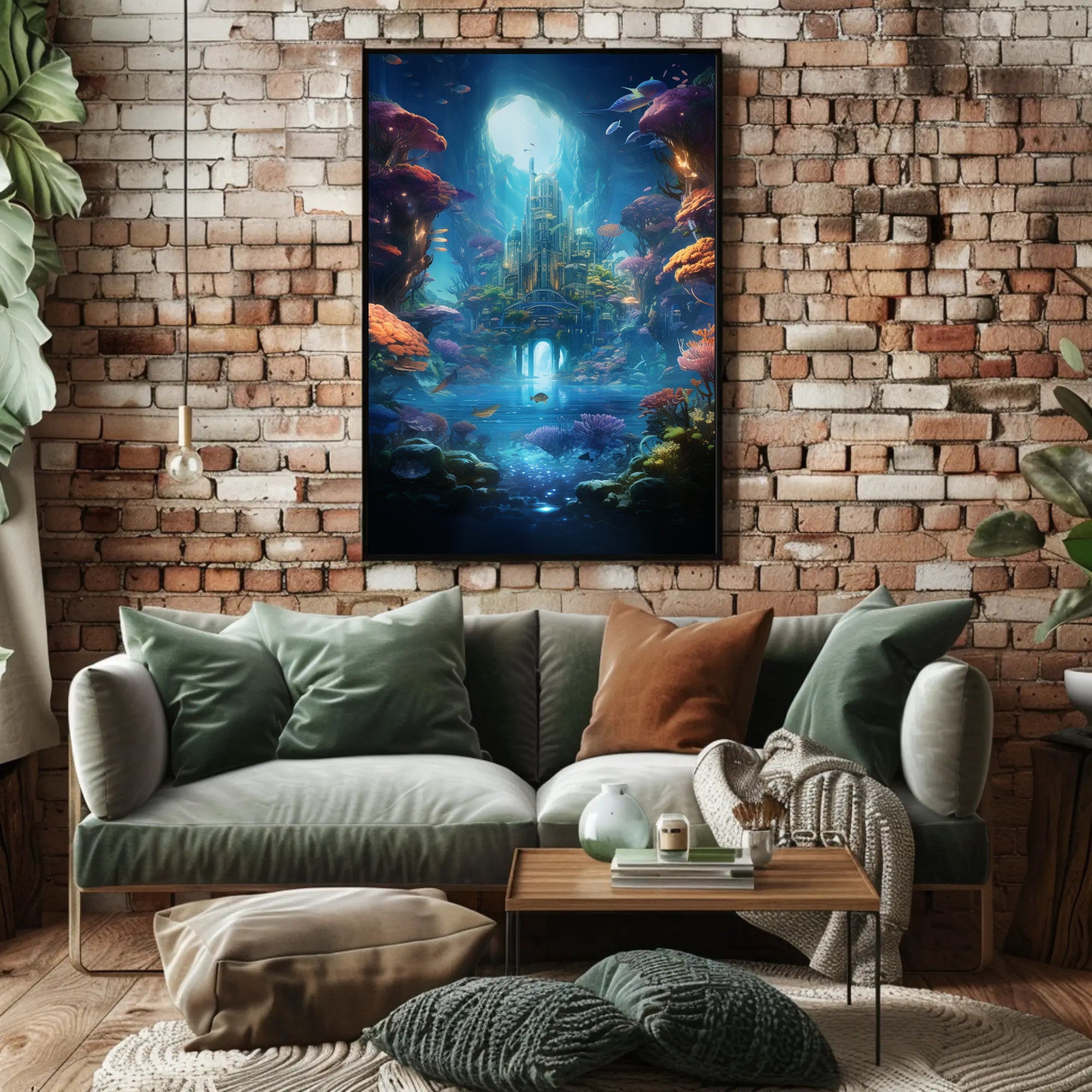 Enchanted Underwater City Poster