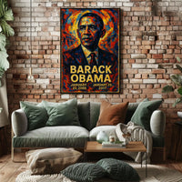 Barack Obama 44th President of the United States Glitch Hop Art Poster