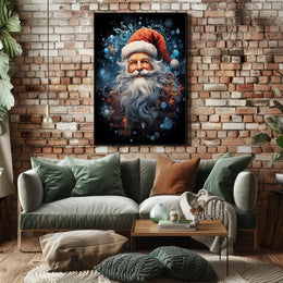 Santa Claus Joy Brings Modern Christmas Celebration Poster