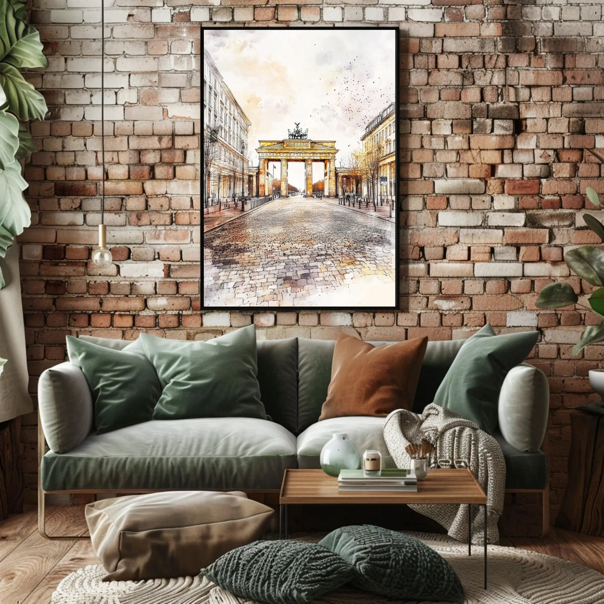 Germany Berlin Brandenburg Gate Street Poster
