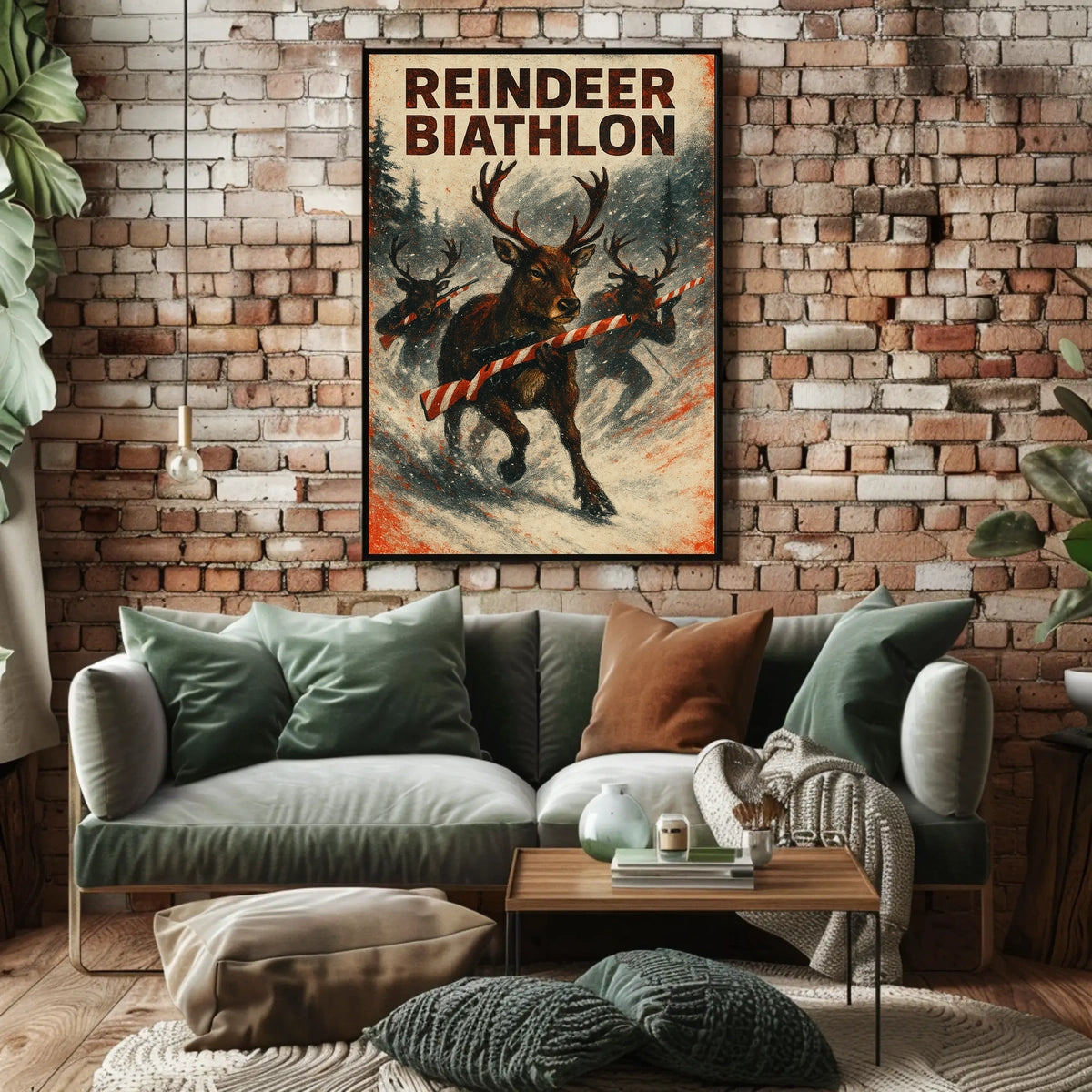 Reindeer Biathlon Poster