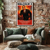 Malcolm X Vision for the Future Poster PosterGoat