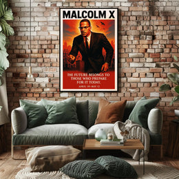 Malcolm X Vision for the Future Poster PosterGoat