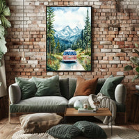 retro camper van Poster