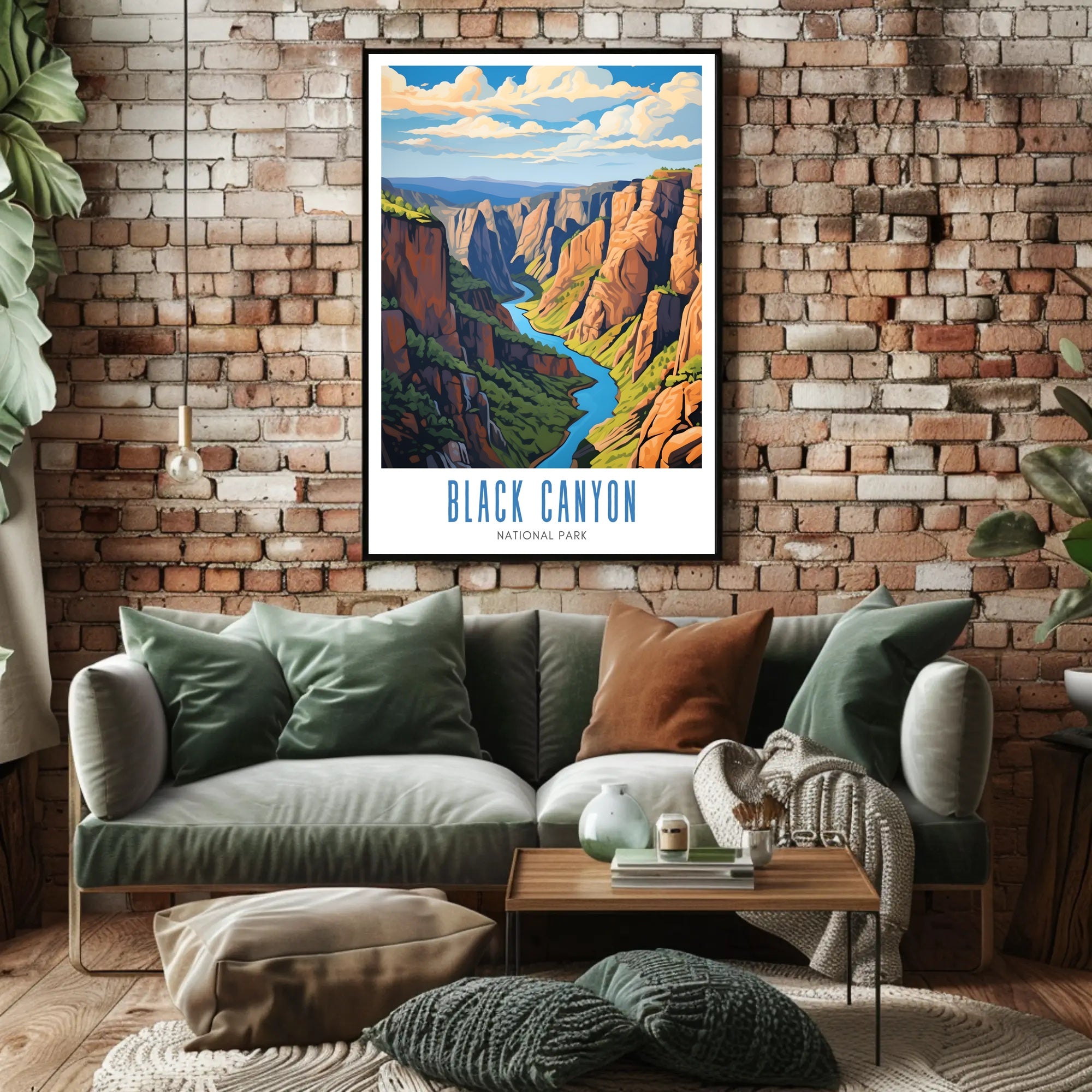 Black Canyon National Park Travel Poster Scenic Art Print