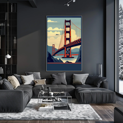 Golden Gate Bridge San Francisco Iconic View Travel Poster