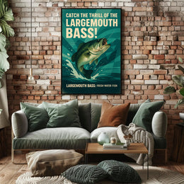 Catch the Thrill of the Largemouth Bass Poster PosterGoat