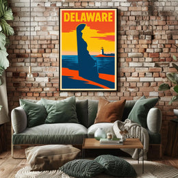 Delaware Coastline Poster