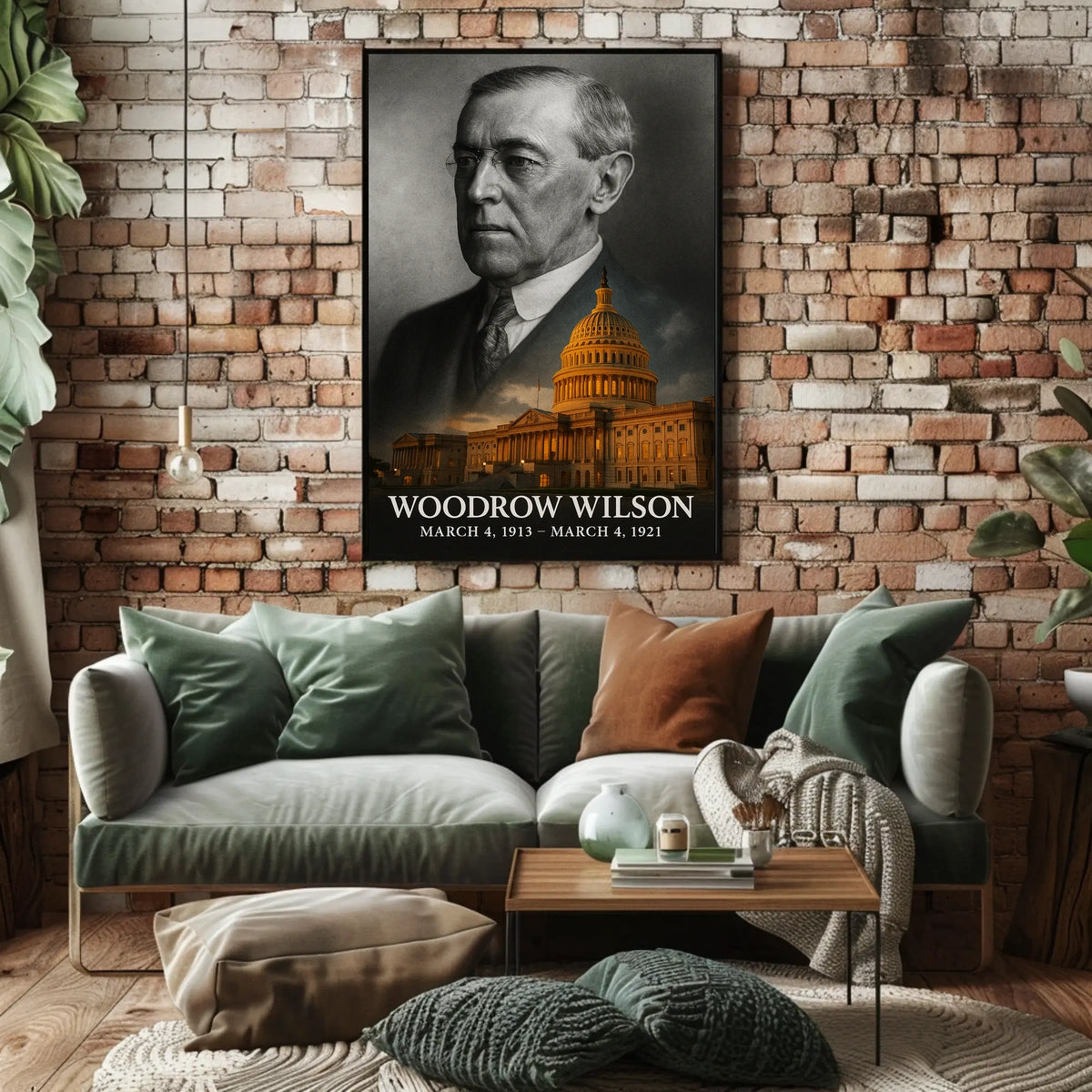 Woodrow Wilson 28th President of the United States Reflections Poster