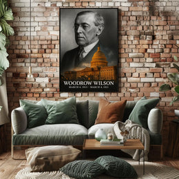 Woodrow Wilson 28th President of the United States Reflections Poster