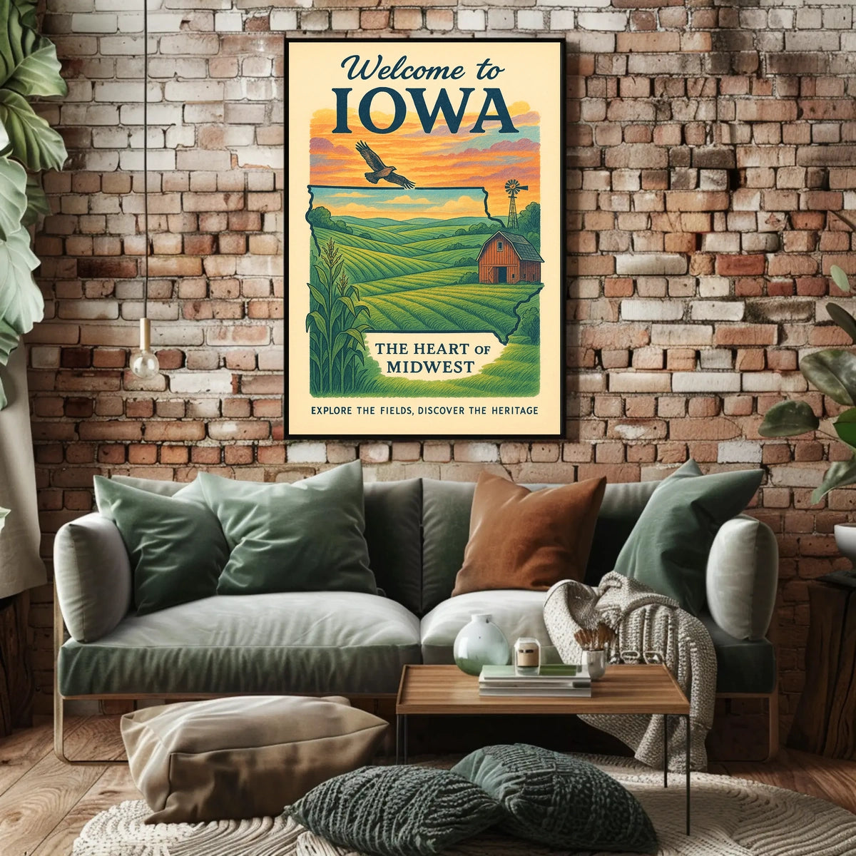 Welcome to Iowa The Heart of Midwest Poster