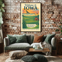 Welcome to Iowa The Heart of Midwest Poster