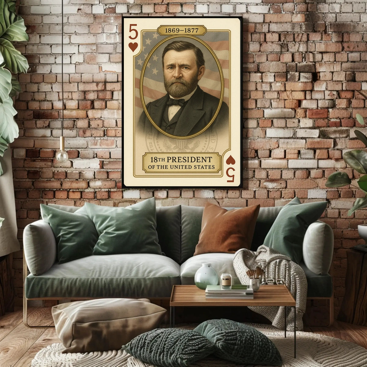 Ulysses S Grant 18th President Biography Portrait Poster
