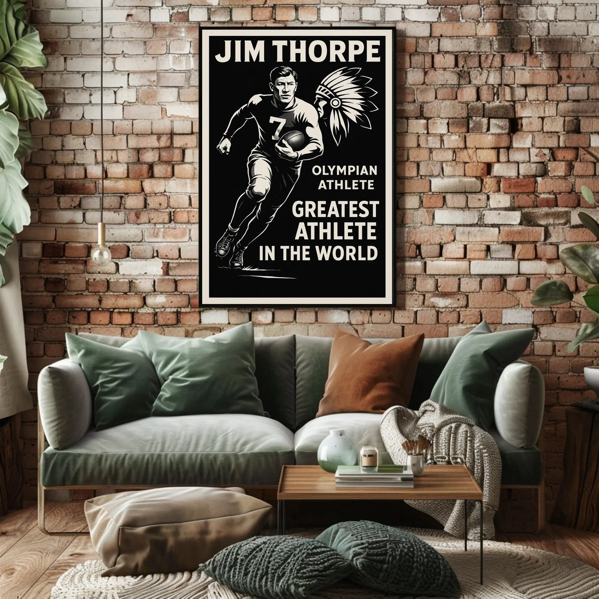 Celebrating an Olympian Legend Jim Thorpe Poster