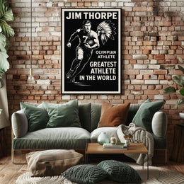 Celebrating an Olympian Legend Jim Thorpe Poster