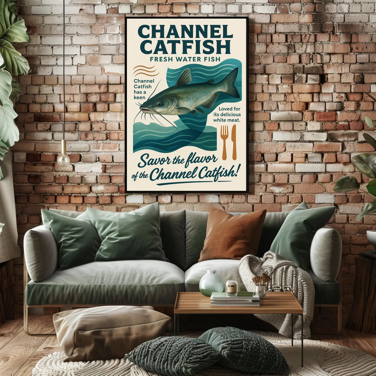 Channel Catfish Fresh Water Delight Poster