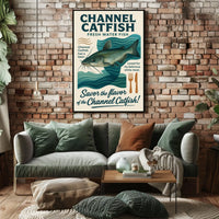 Channel Catfish Fresh Water Delight Poster