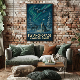 Fly Anchorage Adventure Awaits Poster