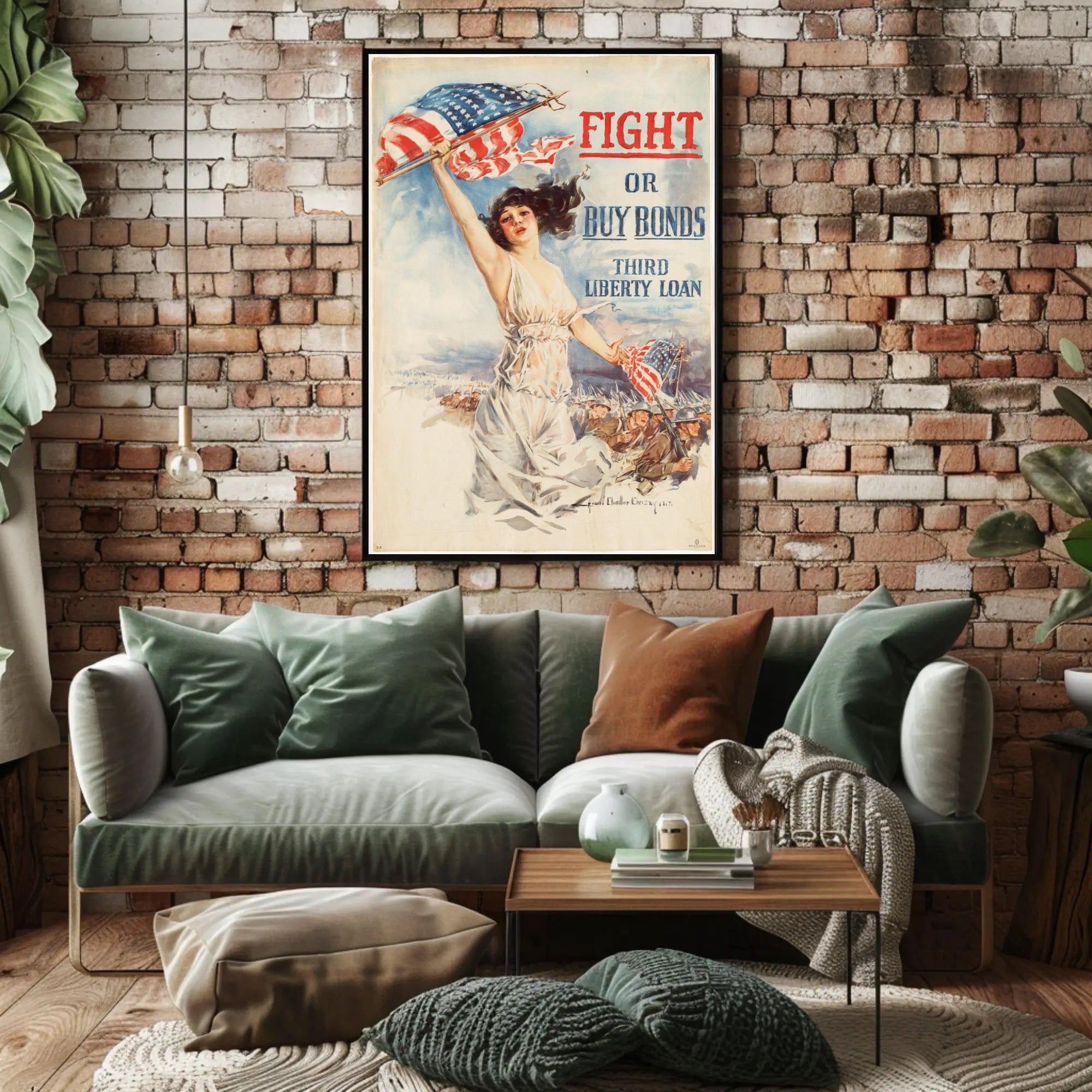 Patriotic Liberty WWI America Propaganda Poster