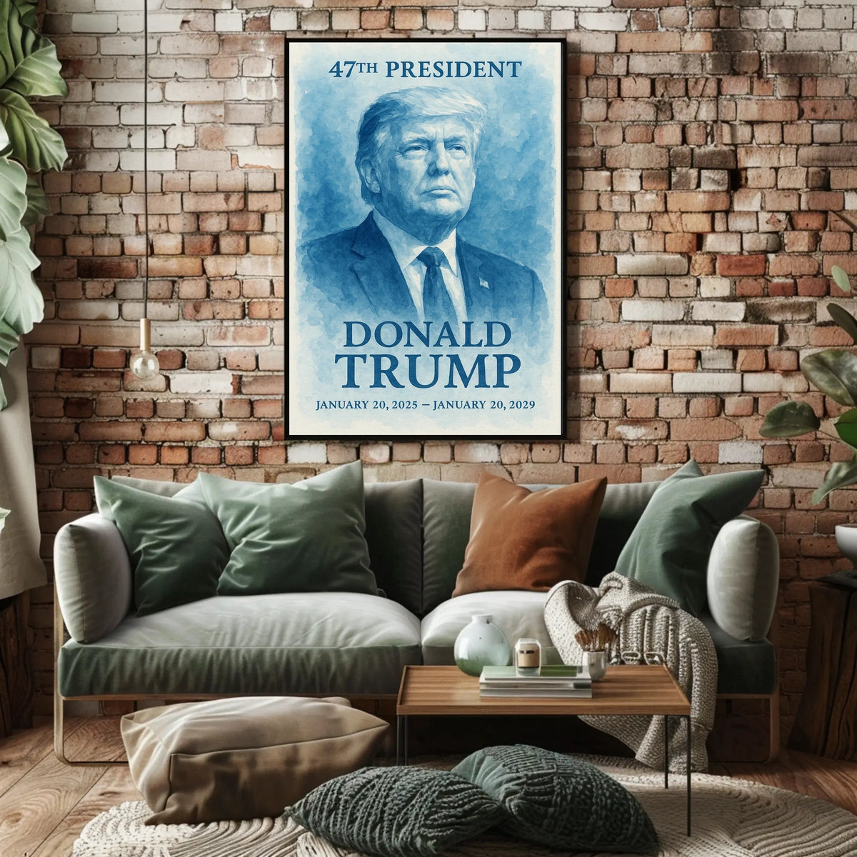 Trump Visionary Horizon Watercolor Patriot Poster