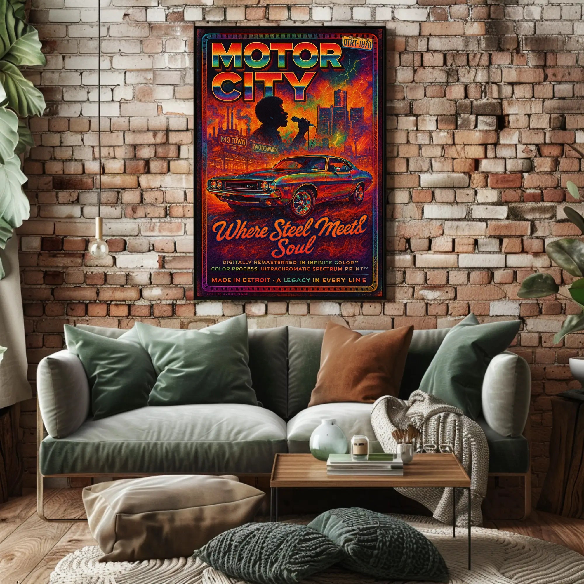 Motor City – Where Steel Meets Soul Poster PosterGoat