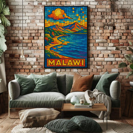 Malawi Scenic Mosaic Poster