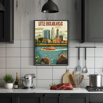 Little Rock Arkansas Vintage Poster