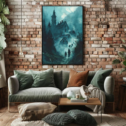 Haunting Misty Landscape Gothic Fantasy Art Poster PosterGoat