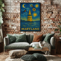 Maryland State House Van Gogh Artistic Heritage Poster