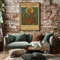 Saint Andrew Religious Icon Poster Cultural or Heritage Poster