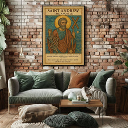 Saint Andrew Religious Icon Poster Cultural or Heritage Poster